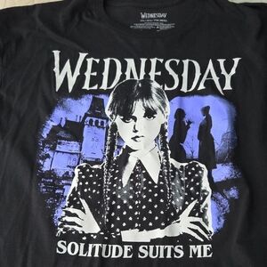 Wednesday Black Graphic Tee - Short Sleeve